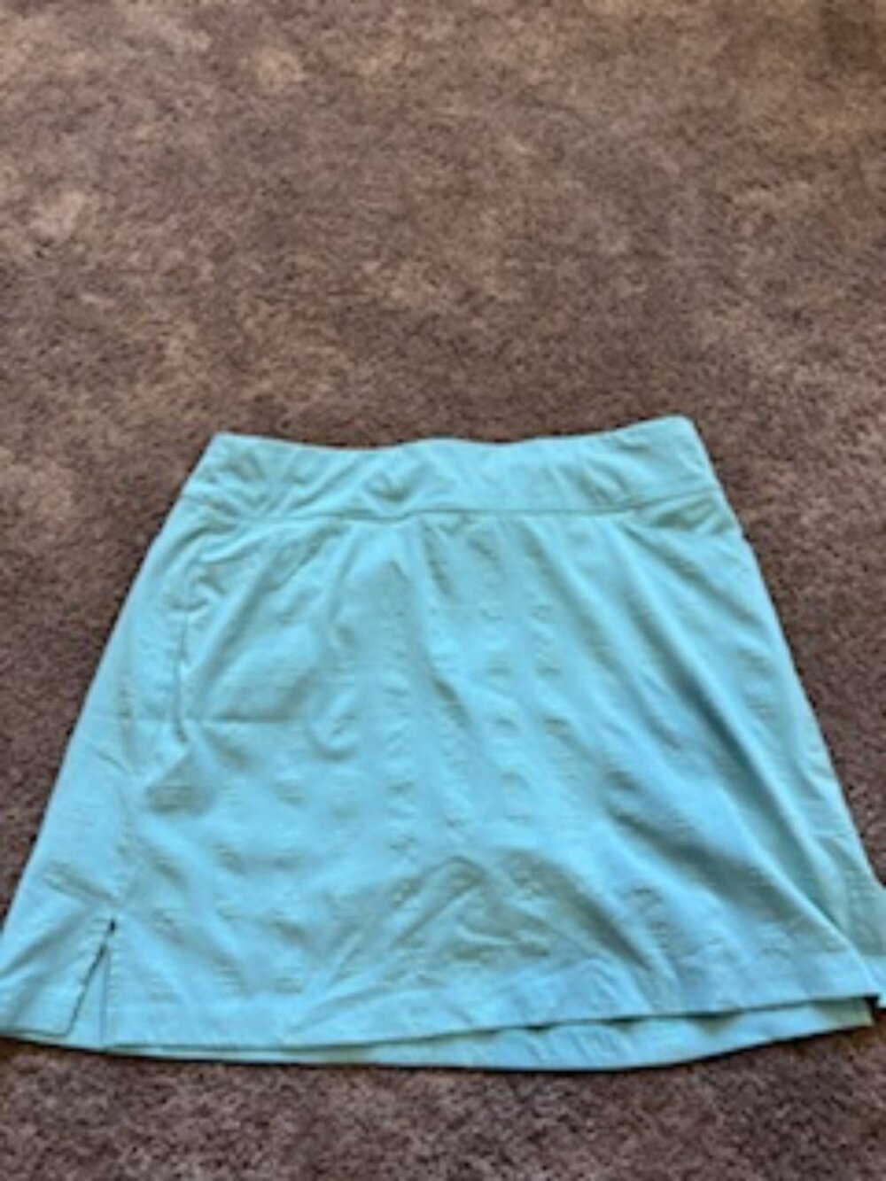 Lilly Hansen Aqua Embroidered Skort Women’s Large Golf Tennis Skirt